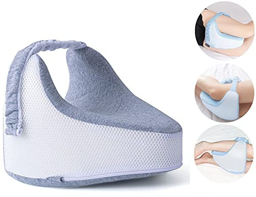 Huayuehong Kniekissen für Seitenschläfer Hochwertiges Beinruhekissen Orthopädisches und Ergonomisches Beinkissen aus Memory Foam für Optimale Unterstützung Stützt Beine Knie und Rücken—Dunkelgrau