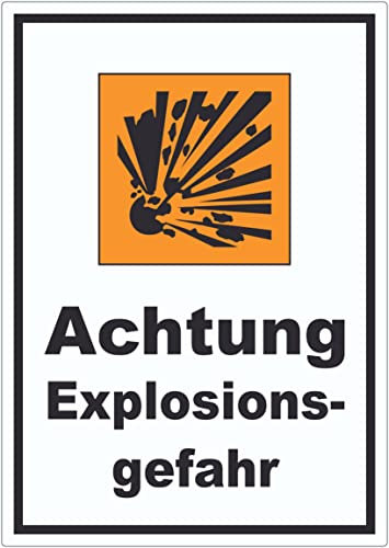 Aufkleber Gefahrensymbol Explosionsgefahr A5 (148x210mm)