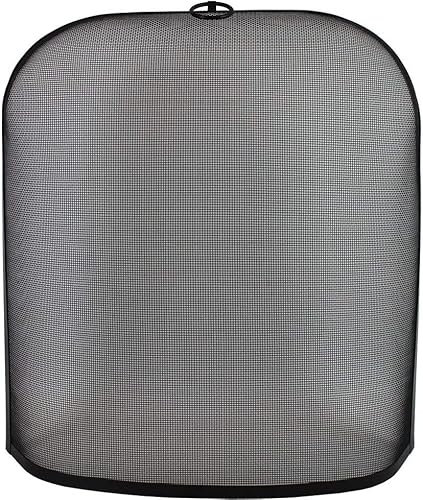 Aggloz Cairngorm Spark Coal Fireplace Guard - Rounded, Free Standing, Black Curved Fire Guard