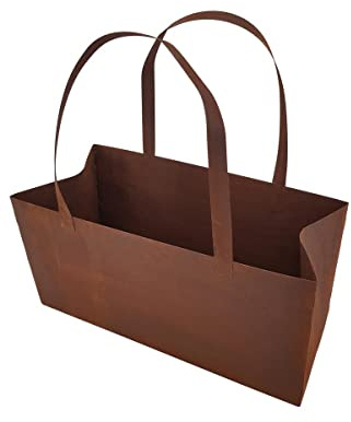 KUHEIGA Tasche/Pflanztasche Metall Rost, Breite: ca. 40cm Pflanzschale Topf
