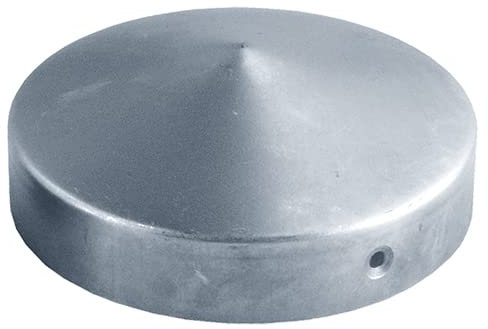 Generic Silver Galvanised Steel Fence Post Cap Cover Top 51 mm (2)