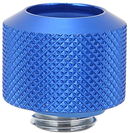 Bewinner Conexión de Compresión de Tubo Duro de Refrigeración, Conexión de Compresión Macho G1 / 4in, Soporte de Tubería Dura PETG/PMMa Dentro de 14 Mm de Diámetro Exterior, (Azul)