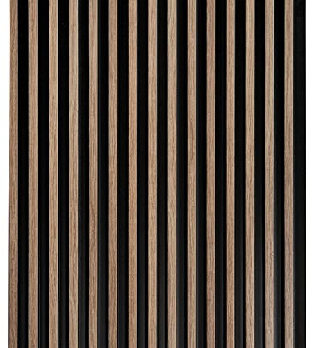PROVISTON | Panneaux muraux acoustiques 3D | Kit | 12 x 120 x 2700 mm par panneau | Chêne gris | Moderne | Haute qualité | Robuste | Durable | 15 pièces