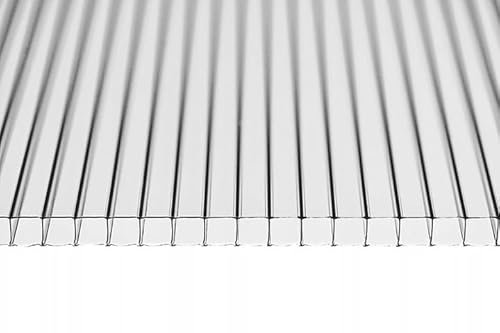 Hohlkammerplatten 17 STK: 1200x700 mm – Polycarbonat Doppelstegplatten 4 mm Klar – UV-beständige Stegplatten für Gewächshaus & Carport – Witterungsbeständig & Bruchfest – Maßtoleranz ±3-5 mm