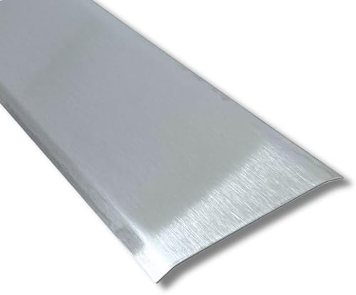 Übergangsprofil Edelstahl (900 x Auswahl) (Geschliffen) - Übergangsleiste für Türschwelle und Fußboden - Übergangsschiene für Tür und Boden - Bodenübergangsleisten aus Metall (1, 900x30mm)