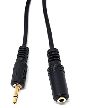 mCore 3.5mm Mono Extension, 3.5mm Jack Plug to 3.5mm Socket Female Cable GOLD Plated Connectors (0.25m)