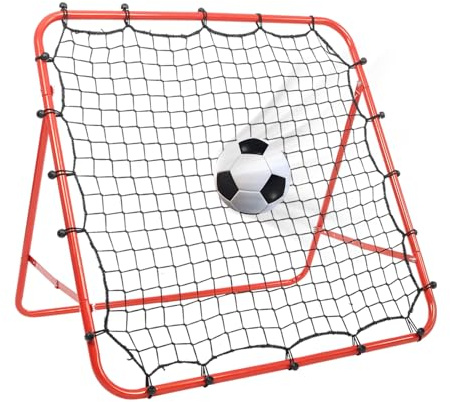 DHQCQL Rebounder für Fußball, 1×1m Fußballs Rebounder aus PE-Gewebe, Tragbares Trainingsnetz für Kinder und Jugendliche, Fußballs Zubehör für Fußball Training