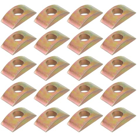 Laroal 20 arandelas de tuerca de media luna M8, arandelas de conector, arandelas de tuerca de media luna sólidas