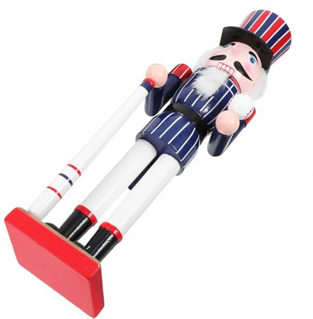 Alipis Soldat Casse-Noisette Bois Style Baseball Figurine Décorative pour Bureau Et Fête Ornements Uniques