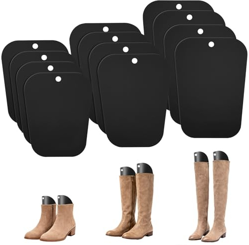 FLKQC 6 Pairs Tall Boot Shapers – Reusable Inserts to Prevent Bending, Creasing & Maintain Shape for Women and Men Boots (6 Pair, 12/14/16 inches)
