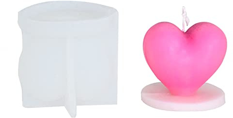 Stampo a forma di cuore in silicone antiaderente, facile da deformare, per sapone, cerotti, cioccolato, fondente, per fare sapone, resina epossidica, per cuocere cioccolato