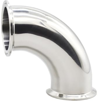KAYOUDE Tri-Clamp-Rohrbogen, 2 (51 mm), Außendurchmesser 64 mm, 90°-Bogen, Edelstahl 304