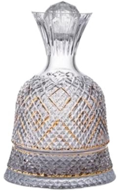 Decanter Per Vino Classico Decanter Girevole A 360° Con Tappo, Finitura Oro, Decorazione Da Bar Aeratore Vino