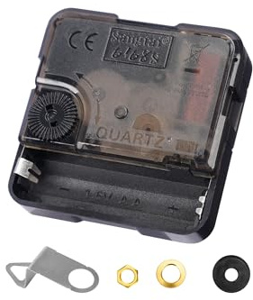 MakerTick Optimiertes Quarz-Uhrwerk für Wanduhr lautlos - 13 mm Achse, Geräuschloses Uhrwerk zum Selbsteinbau, DIY Uhren-Reparatur & Basteln, Batteriebetrieben (Ohne Zeiger, RoHS/CE Zertifiziert)
