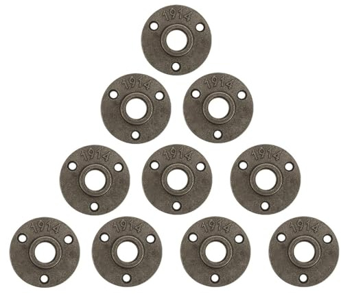 outdoorm 10 pezzi in lega/ghisa 3 fori 65 mm DN15 flangia base tubo filettatura flangia pavimento (ghisa)