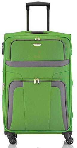 Travelite Orlando 4w Trolley, erweiterbar, 98549-80 Koffer, 75 cm, 95 L, Grün