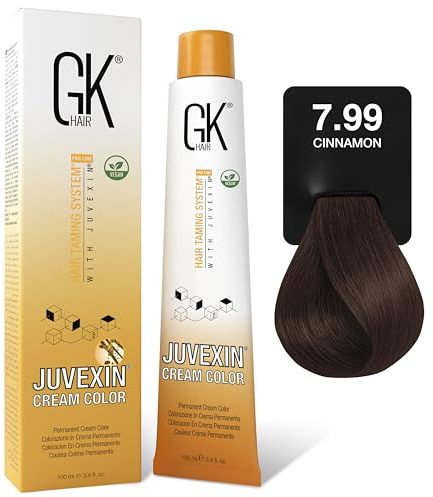 GK HAIR Global Keratin Professional Hair Color Cream Tube (3.4 Fl Oz/100ml) Nourishing & Cleansing Colors for Styling High Performance Long Lasting Permanent Natural Toner Dye