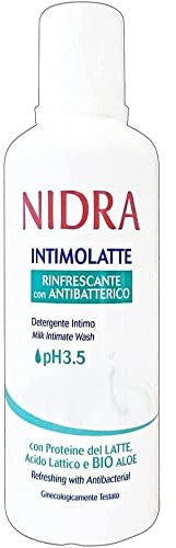 NIDRA | Detergente Intimo, Rinfrescante con Antibatterico, Proteine del Latte, Ginecologicamente Testato, Made in Italy, 500 ml
