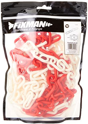 Fixman 615292 Plastic Chain 6 mm x 5m Red/White