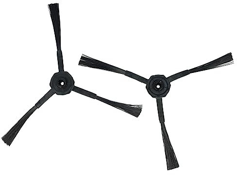 vhbw 2X Spazzola Laterale Compatibile con Ariete Bricola 2717, 2713 Robot aspirapolvere - Set spazzole, Nero