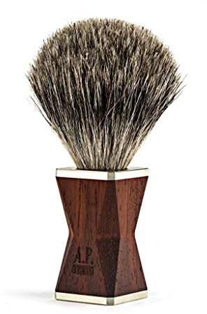 A.P. Donovan - Rasierpinsel Dachshaar Rasierset Barber-Shop - handgefertigt - made in Germany - Griff ist aus Padouk Holz