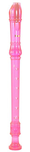 Recorder Workshop 301TPK Descant Recorder, Transparent Pink