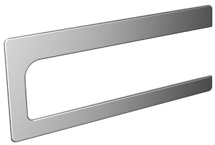 Emco Art Handtuchring Chrom, Handtuchhalter, Wandmontage, Handtuchständer offen, beweglich, Breite 240 mm - 165500101, Grau