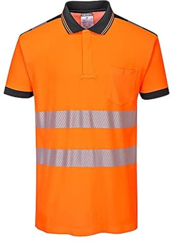 Portwest PW3 Warnschutz-Poloshirt, Größe: XXXL, Farbe: Orange/Schwarz, T180OBRXXXL