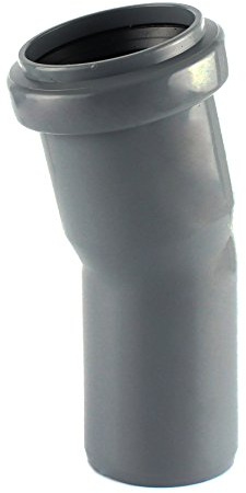 MKK - 19556-005 - HT Bogen 15° PP DN 32-110 Formteil Winkelstück Abwasserrohr grau DN 110