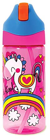 Rachel Ellen – Kinder-Trinkflasche mit Einhorn-Motiv – Kindergetränke, Schule, Fitnessstudio, Fahrrad