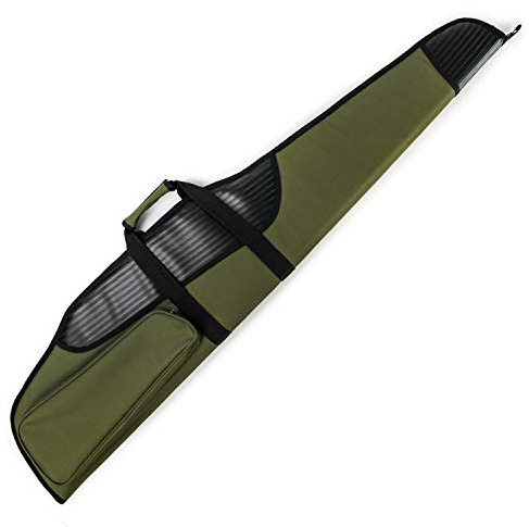 GUGULUZA Funda para Carabina, Acolchada Bolsa de Transporte con Correa de Hombro Ajustable para Rifle Armas, Verde 130cm