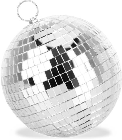 com-four® Palla da Discoteca - Palla a Specchio da Appendere - Palla da Discoteca per Feste - Palla da Festa per Capodanno, Compleanni, Feste a Tema - Ø 15 cm (Ø 15cm)