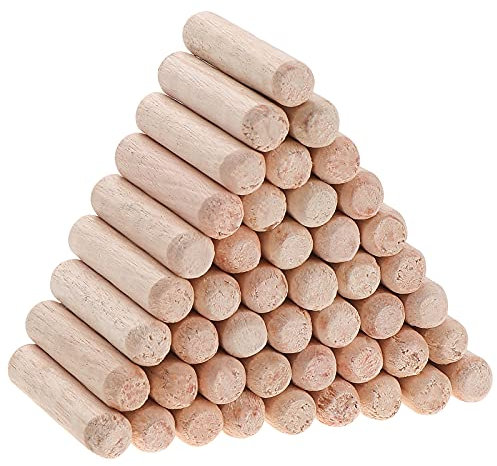 Kinsinder 1000 Stück Holzdübel Set, Dübel Holz, Holzdübel 6mm, Holzstifte Set, Riffeldübel Buche Holz für Möbel Professionelle Tischler DIY- und Bastelprojekte