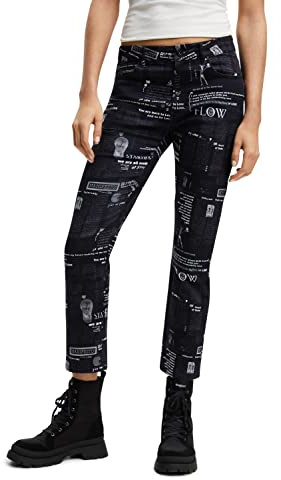 Desigual Pant_News, 2000 Black Pantaloni Casual, XS da Donna
