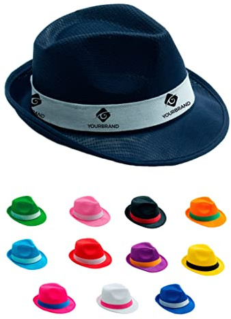 SILABA TONICA Sombreros para Fiestas Personalizados - Pack de Gorros para Peñas con Tu Frase o Diseño - Cinta y Color del sombrero a Elegir