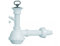 Sifoni, canotti in plastica (polipropilene) per lavello, lavabo, lavandino, vasca, doccia, lavatoio ad incasso o salvaspazio (Sifone a bottiglia da 1'' 1/2 con scarico e piletta)