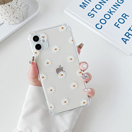 ZTOFERA für iPhone 11 Hülle mit Blumen,Weiches TPU,Gänseblümchen | Transparente Handyhülle,Verstärkte Ecken mit stoßfestem Schutz,schlanke Passform,niedliches trendiges Blumenmuster