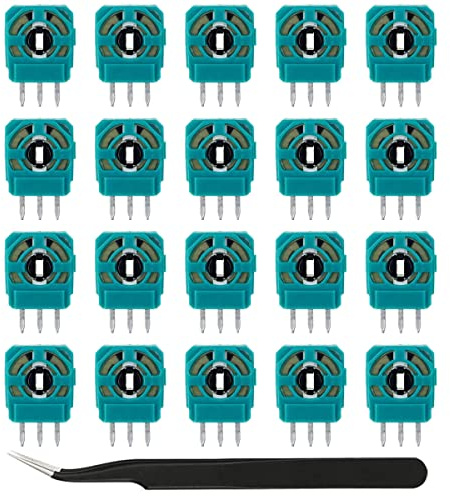 ZHUROUPU 21 stycken ersättningstrimmer potentiometer sensor, 10 k 3-polig joystick trimmer kruka ersättningsväskor reparationsdelar för Xbox One, för PS4 analog joystick (orange)