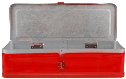 Angoily Werkzeugkasten Metall Werkzeugbox Mit Verdicktem Stahl Werkzeugaufbewahrungskoffer 13X8X34Cm Tragbarer Organizer Für Auto Und Heimbedarf