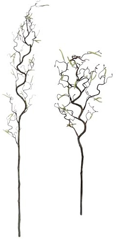 Flair Flower Ramo di cavatappi artificiale, ramoscello di nocciola, decorazione primaverile, singolo ramo, decorazione pasquale, steli, steli per bouquet di fiori artificiali e bouquet, set da 2