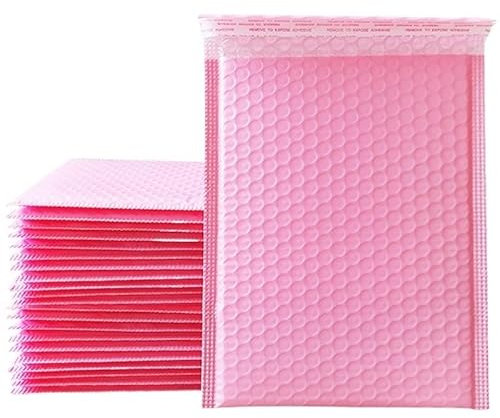 LuftpolsterumschläGe Black Bubble 100 Stück Umschläge for Versandtaschen, gepolsterte Umschläge for Verpacken, Versiegeln, Versenden, Geschenkpolsterung, Lila und Rosa, Grün Versandtaschen Luftpolster