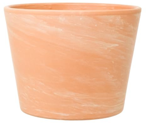 Leni Siena Terrakotta Keramik Übertopf Blumentopf rund Terracotta-Farben matt Pflanztopf ohne Loch für Zimmerpflanzen Hydrokultur Erde - Größe 12 M