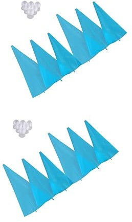 Cabilock 12 Piezas Manga Pastelera Bolsas De Tuberías Mangas Pasteleras De Silicona