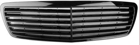 DZSJUNCHENSM Frontgrill Für Mercedes Für Benz W211 E-KLASSE E320 E350 E430 E500 2002 2003 2004 2005 2006 Schwarz Glänzend ABS Auto Kühlergrill Nieren Kühlergrill