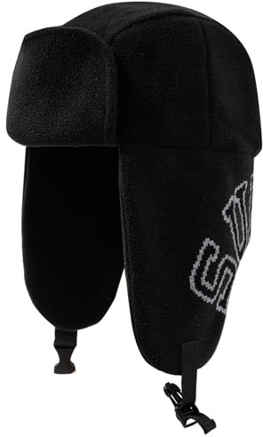 CLAPE Unisex Fleece Fliegermütze Herren Warm Winter Trappermütze Damen Winddicht Russenmütze mit Ohrenklappen Outdoor Wolle Uschanka Mütze
