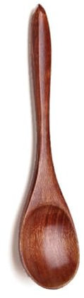 Hrlace Pack of 4 Wooden Spoons, Tablespoons, Soup Spoons, Natural Wooden Spoons, Kitchen Utensils, Handmade Wooden Spoons in Japanese Style, Wooden Spoons for Coffee, Tea, Honey, Hot Chocolate,