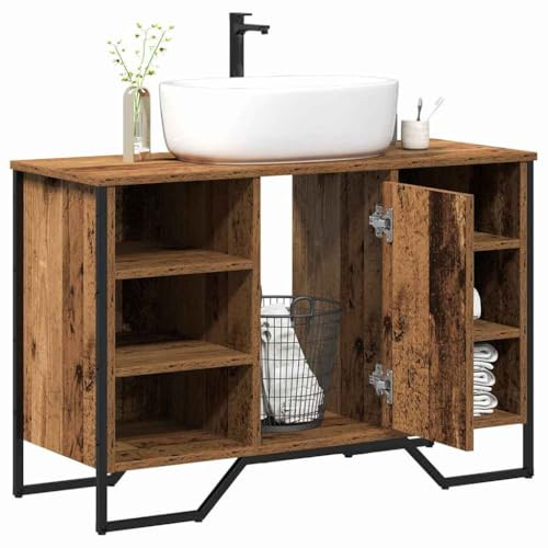 vidaXL Gabinete de Lavabo para Baño Madera Vieja 91 x 35 x 60 cm