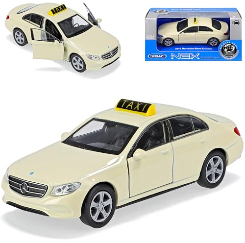 alles-meine.de GmbH Mercedes-B E-Klasse W213 Taxi Limousine Beige Ab 2016 ca 1/43 1/36-1/46 Welly Modell Auto mit individiuellem Wunschkennzeichen