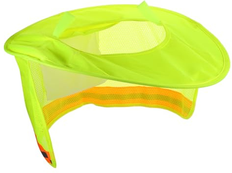 SWOOMEY Atmungsaktiver Langlebiger Helmbezug mit Sonnenschutz Reflektierendem Neon Gelb Verstellbar für Bauhelme Leichter Netz Nackenschutz für Baustelle und Outdoor Einsatz