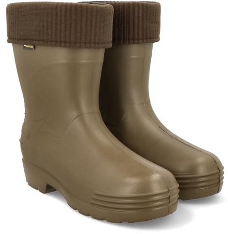 DEMAR FARMER leichte EVA Gummistiefel Thermostiefel gefüttert Khaki (Khaki, EU Schuhgrößensystem, Erwachsene, Numerisch, M, 44)